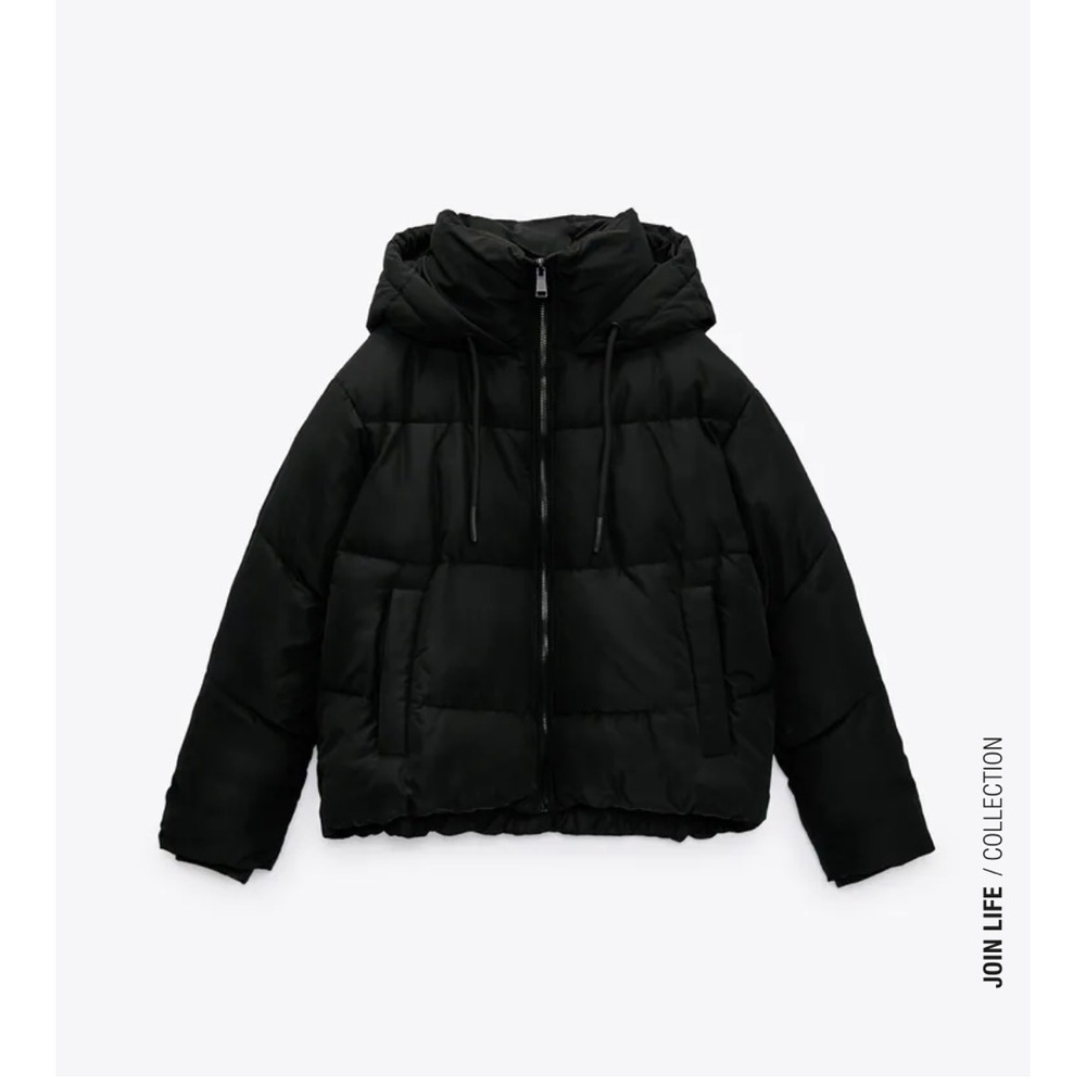Zara black puffer jacket